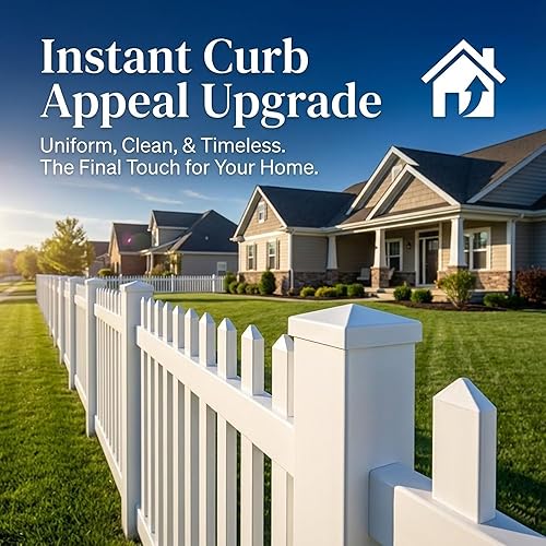 Miniatura 8 de Tapas de vinilo para postes de 4 x 4 pulgadas, color blanco (tamaño interno real de 4.00 pulgadas, no para postes de madera), cubiertas de pirámide