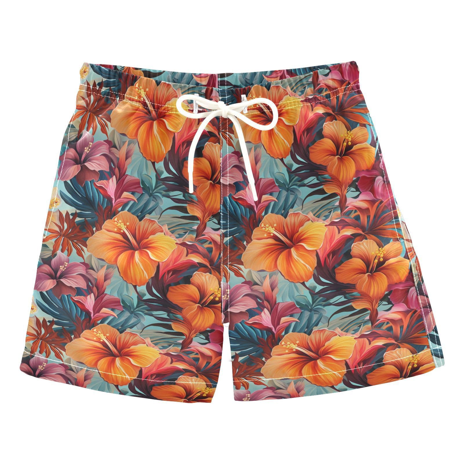 senya Morning Glory Flowers Boys Swim Trunks Toddler Shorts Swimwear Boardshorts