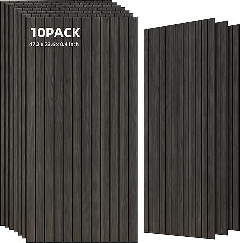 Miniatura 13 de Paquete de 10 paneles acústicos grandes, paneles de espuma a prueba de sonido de 48 x 24 x 0.4 pulgadas para paredes, paneles premium de