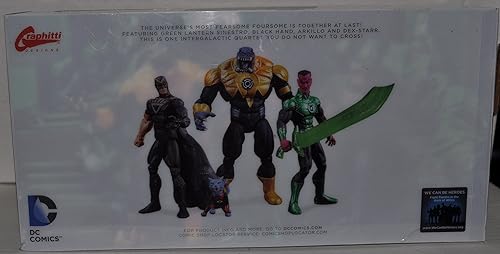 Miniatura 3 de SDCC 2013 DC Comics Super Heroes Black Hand, Green Lantern Sinestro, Arkillo y Dex-Starr Figura de acción 4 unidades