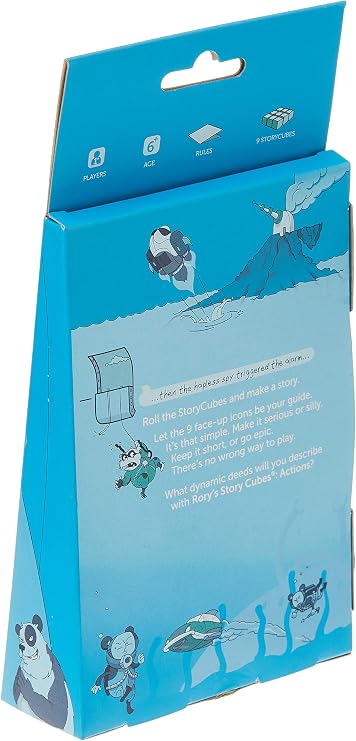 Rory's Story Cubes Actions (Eco-Blister) - Ignite Creativity with Dynamic Storytelling! Creative Game for Kids & Adults, Ages 6+, 1+ Players, 10 Minute Playtime, Made by Zygomatic