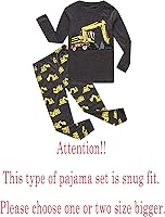 Vista 2 de Family Feeling Conjunto de pijama de 2 piezas para niños y niñas pequeñas, ropa para dormir 100% de algodón