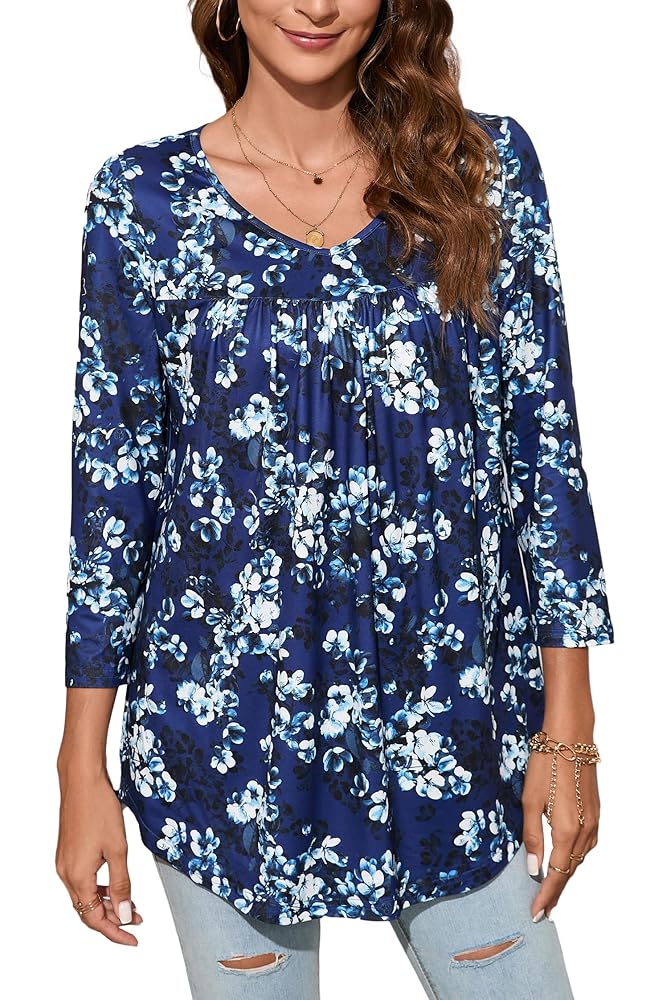 Tunica Donna Estiva Maniche Corte | Stampa Floreale | Ampia E Comoda | Taglie S-3XL - Foto 6