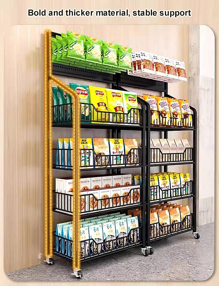 陳列棚 Amazon｜3/4/5段スーパーマーケット陳列棚、スナック棚