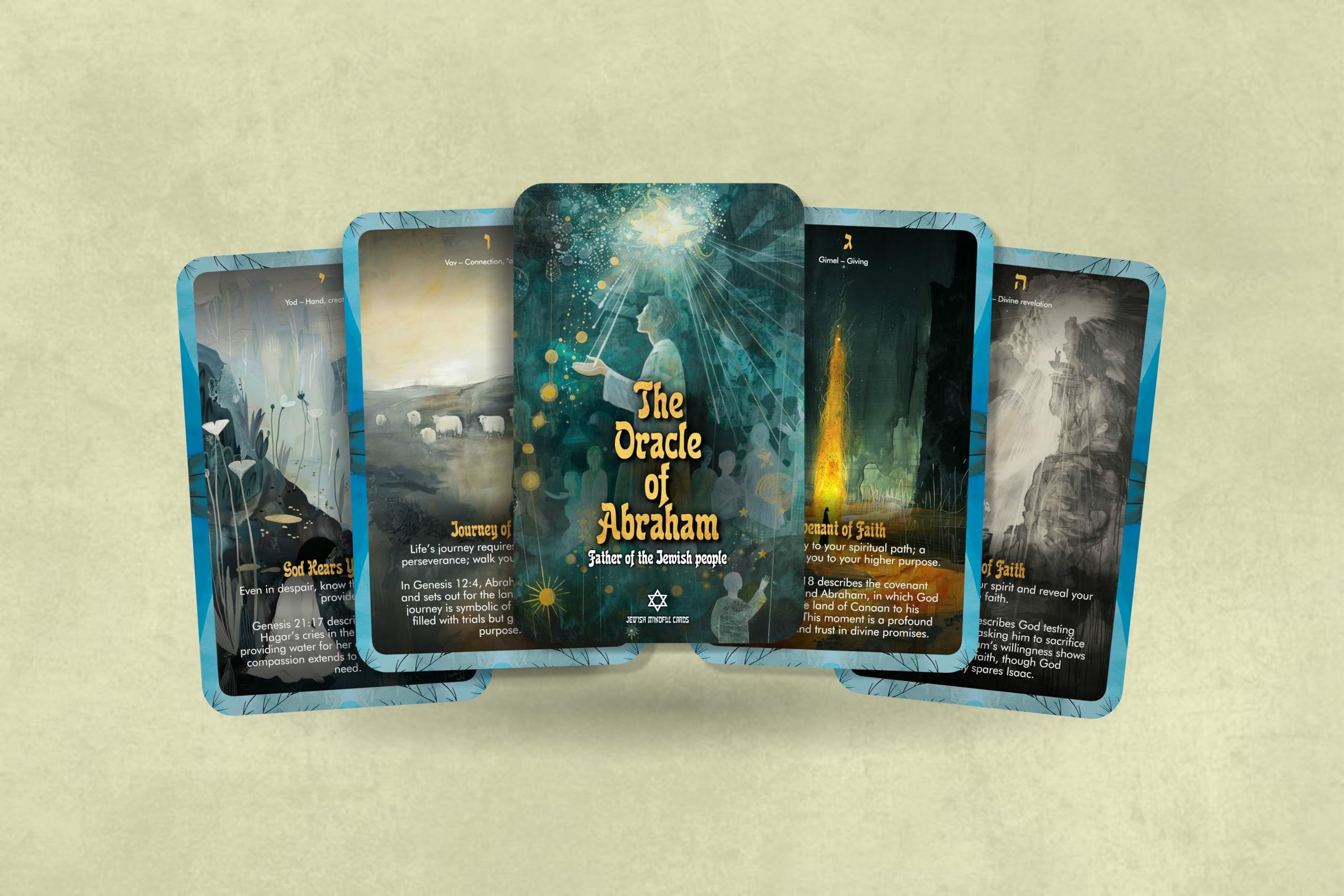 Ibiza Tarot The Oracle of Abraham - Father of The Jewish People - Oracle - Divination Tools - Kabbalah Letters - Jewish Wisdom Cards