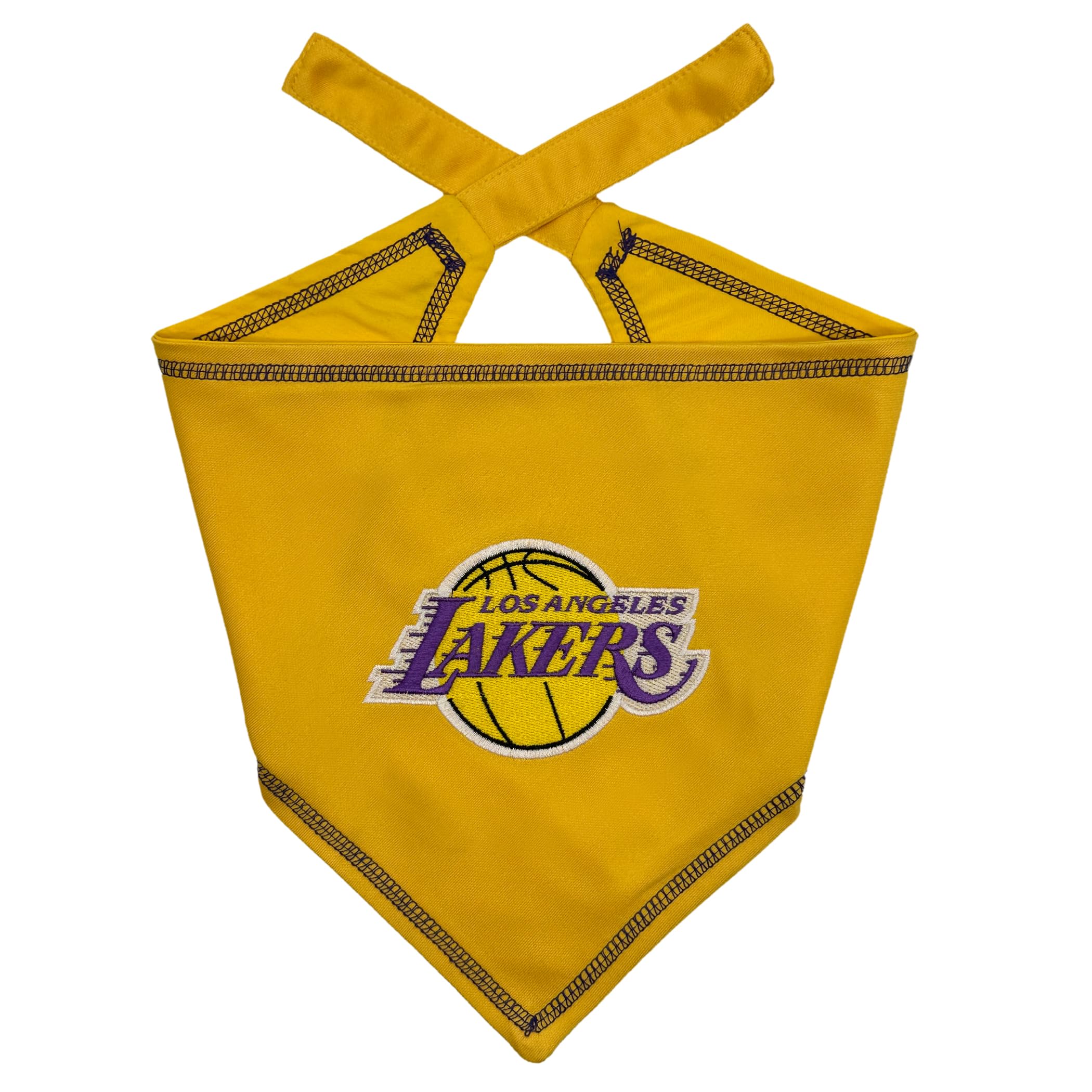 Pets First NBA LA Lakers TIE Bandana, Size Large/X-Large. Dog Bandana Scarf Bib for Pet Cat Dog. The Ultimate Game-Day, Party Bandana