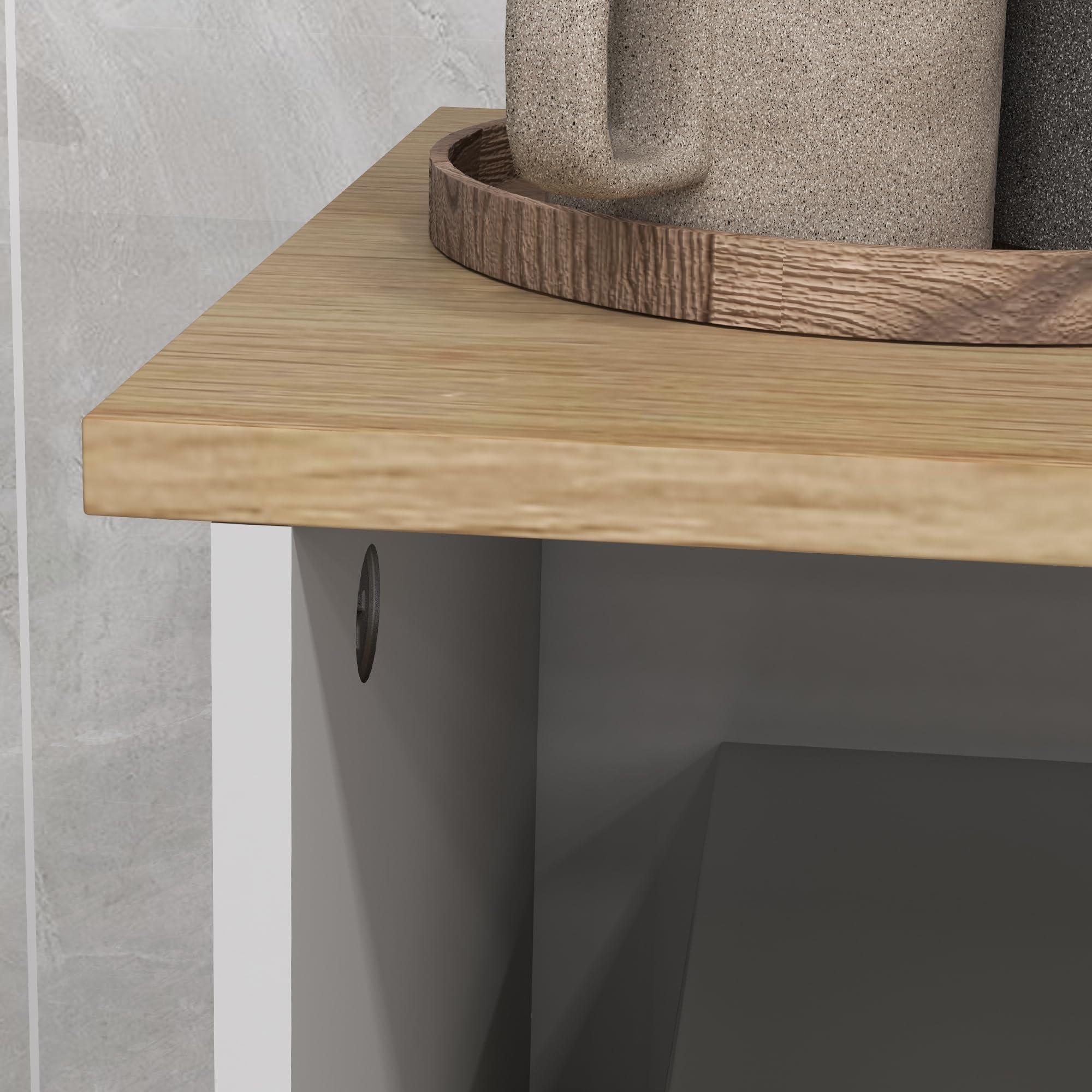 HOMCOM Mobile Microonde con Piano per Elettrodomestici, Armadietti e Anta in Vetro, Credenza Cucina con Ripiani Regolabili, Foro Passacavi e Gambe in Pino, per Cucina, Soggiorno, 80x35x97cm, Bianco