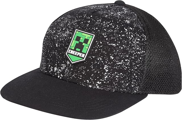 Minecraft Galaxy Creeper Baseball Cap, Kids, One Size, Black, Official Merchandise