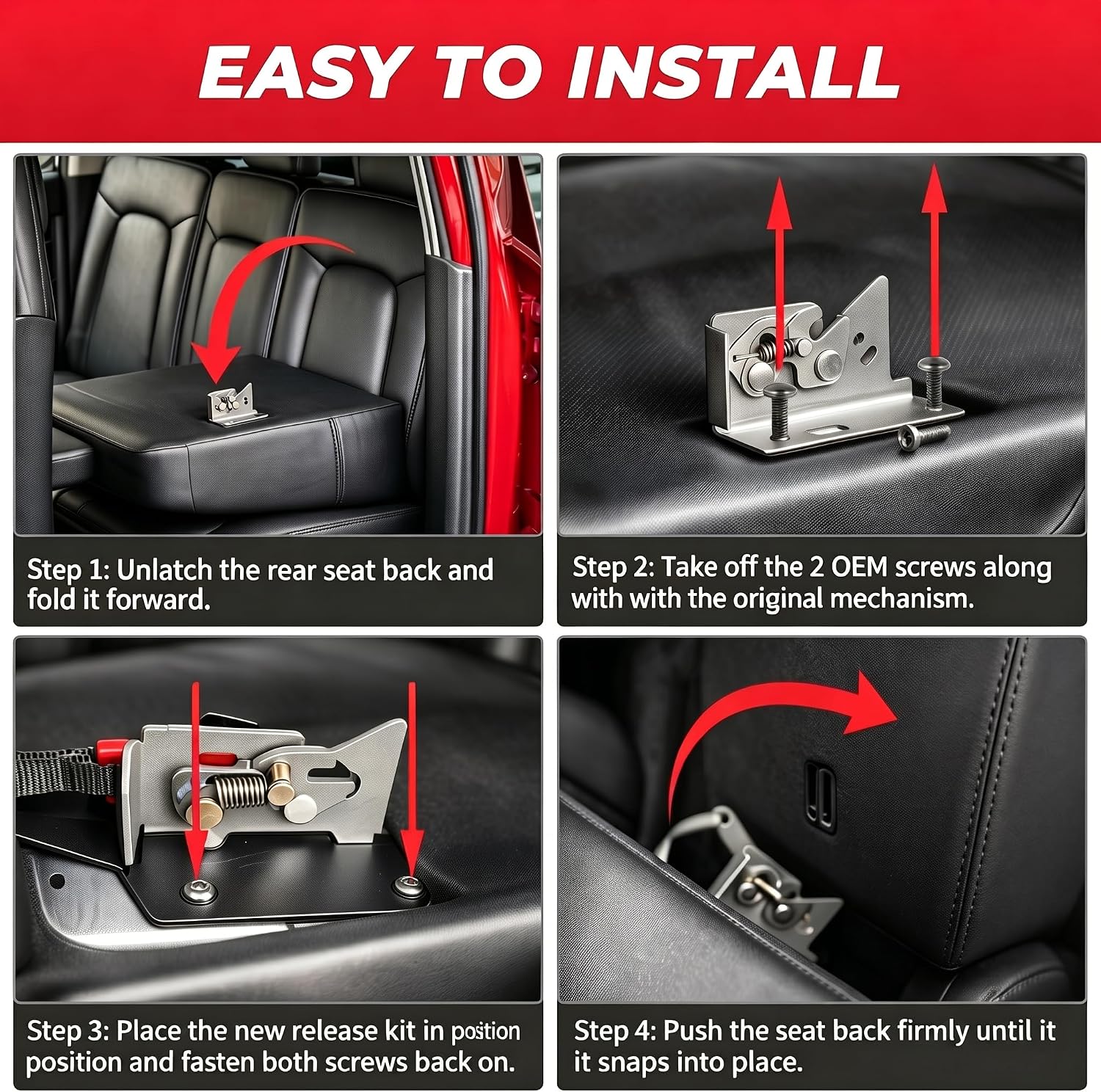 Rear Seat Release for 2009-2020 Ford F-150，F-250, F-350,Upagrade Original