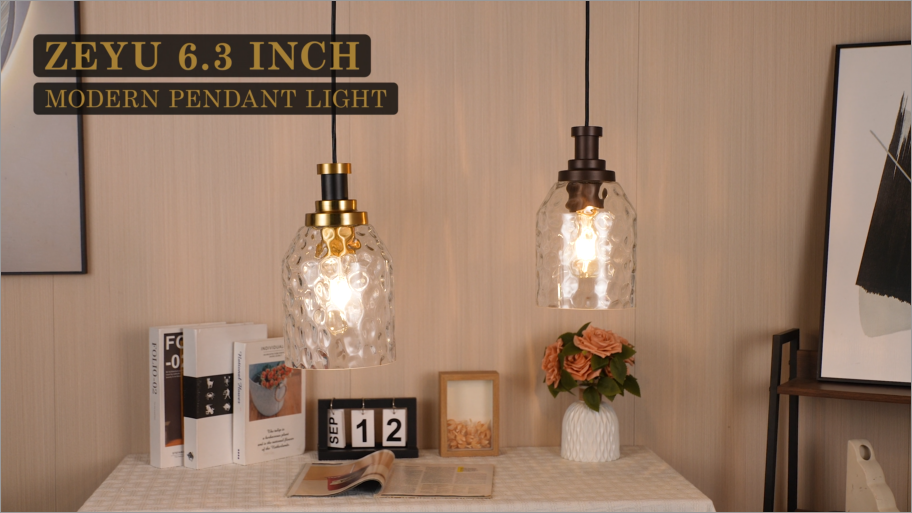 zeyu Modern Pendant Lights Kitchen Island 2 Pack, 1-Light Hanging