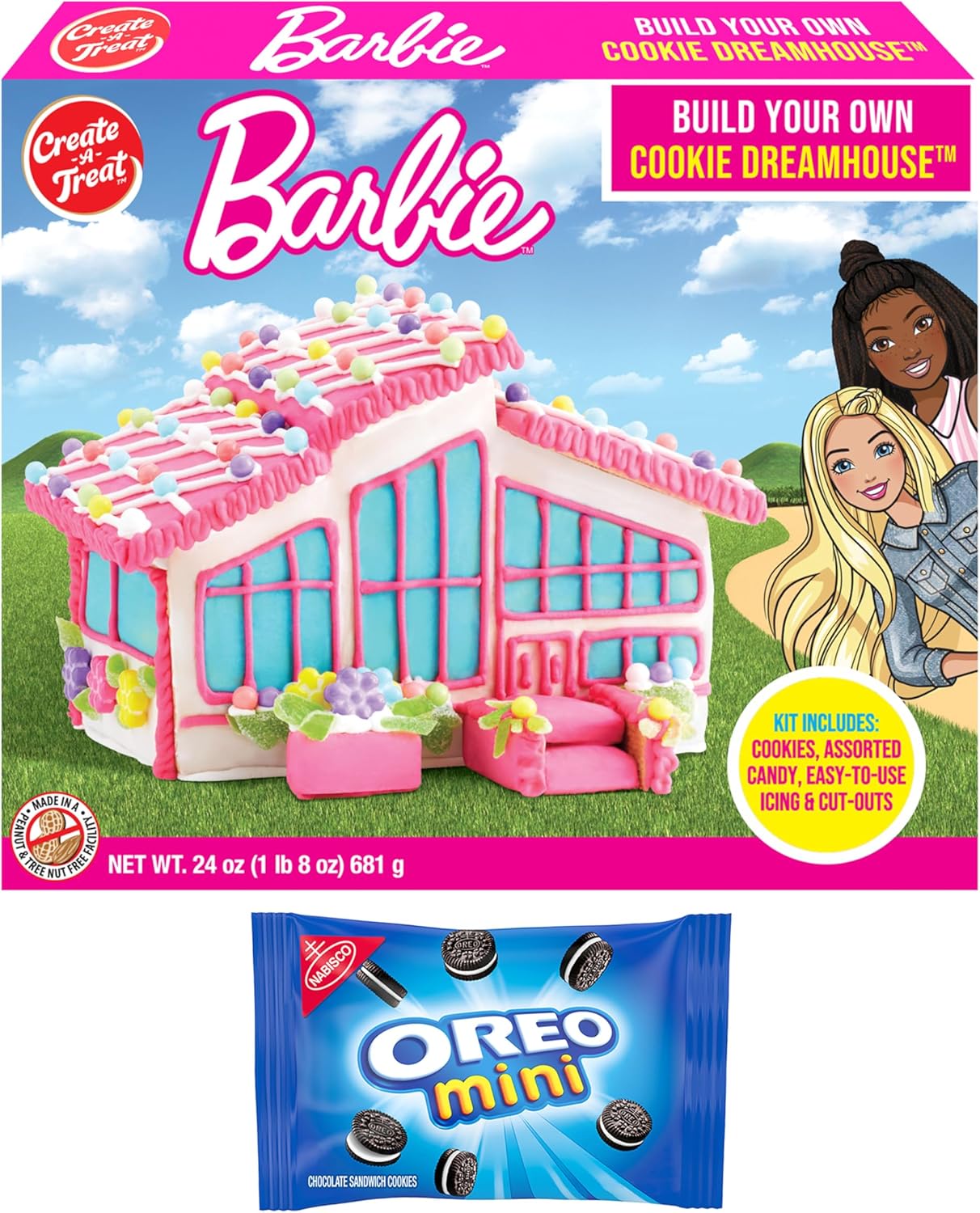 Create-A-Treat Barbie™ Dreamhouse™ Cookie Decorating Kit, 24 oz? + Bonus OREO Mini Cookie Snack Pack Small