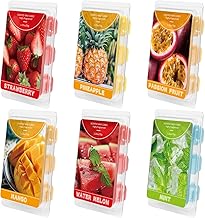 Scent-Hi Cera Profumata Si Scioglie, Cubetti di Cera, Cera di Soia,6 Profumi di Frutta per la Festa della Mamma, Natale, Spa, Aromaterapia