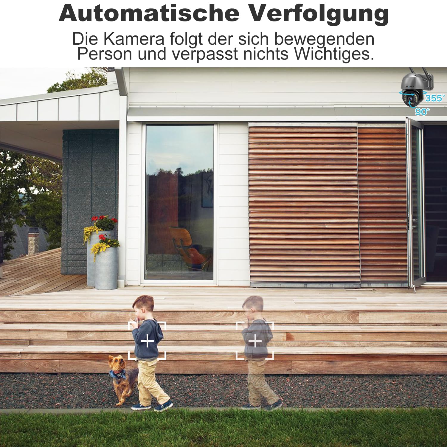 GENBOLT 4K PoE Überwachungskamera Aussen,8MP 2,4&5GHz WLAN Kamera Outdoor
