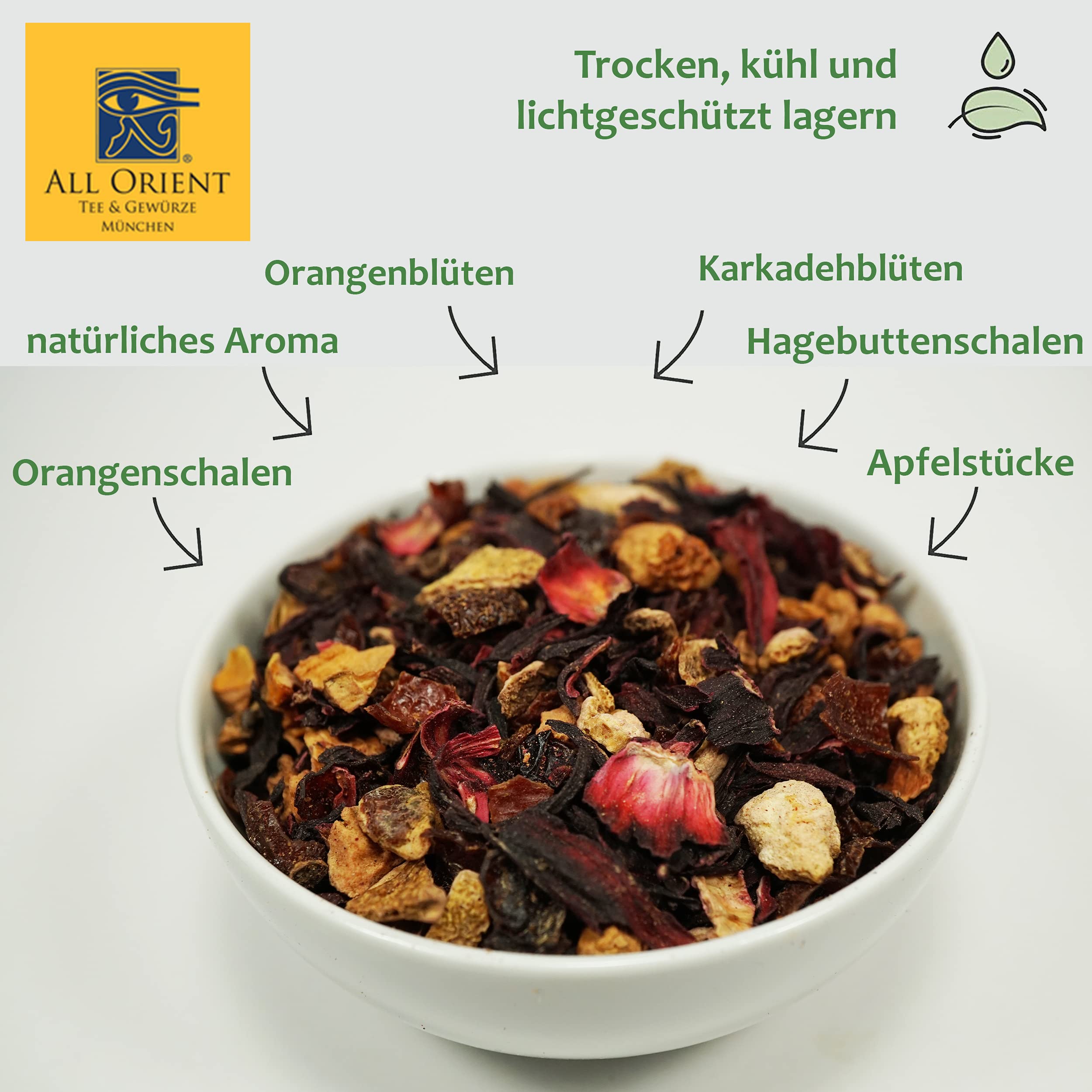 All Orient BIO Wildorange | 3x 100g | Früchtetee lose | heiß & kalt | mit natürlichem BIO Orangenöl | Orangentee | Früchtetee mit Orangengeschmack