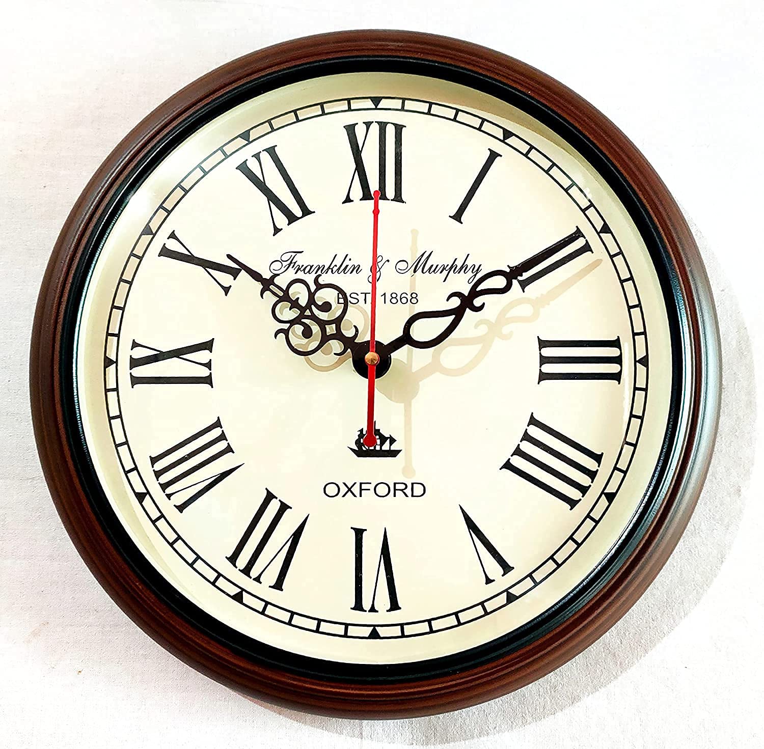 Nautical Collection Wooden Wall Clock Vintage Unique Style Art Decorative Clock for Home & Office 12 inch - (Brown) (B0CDZ3ZB8P) Amazon Price History, Amazon Price Tracker
