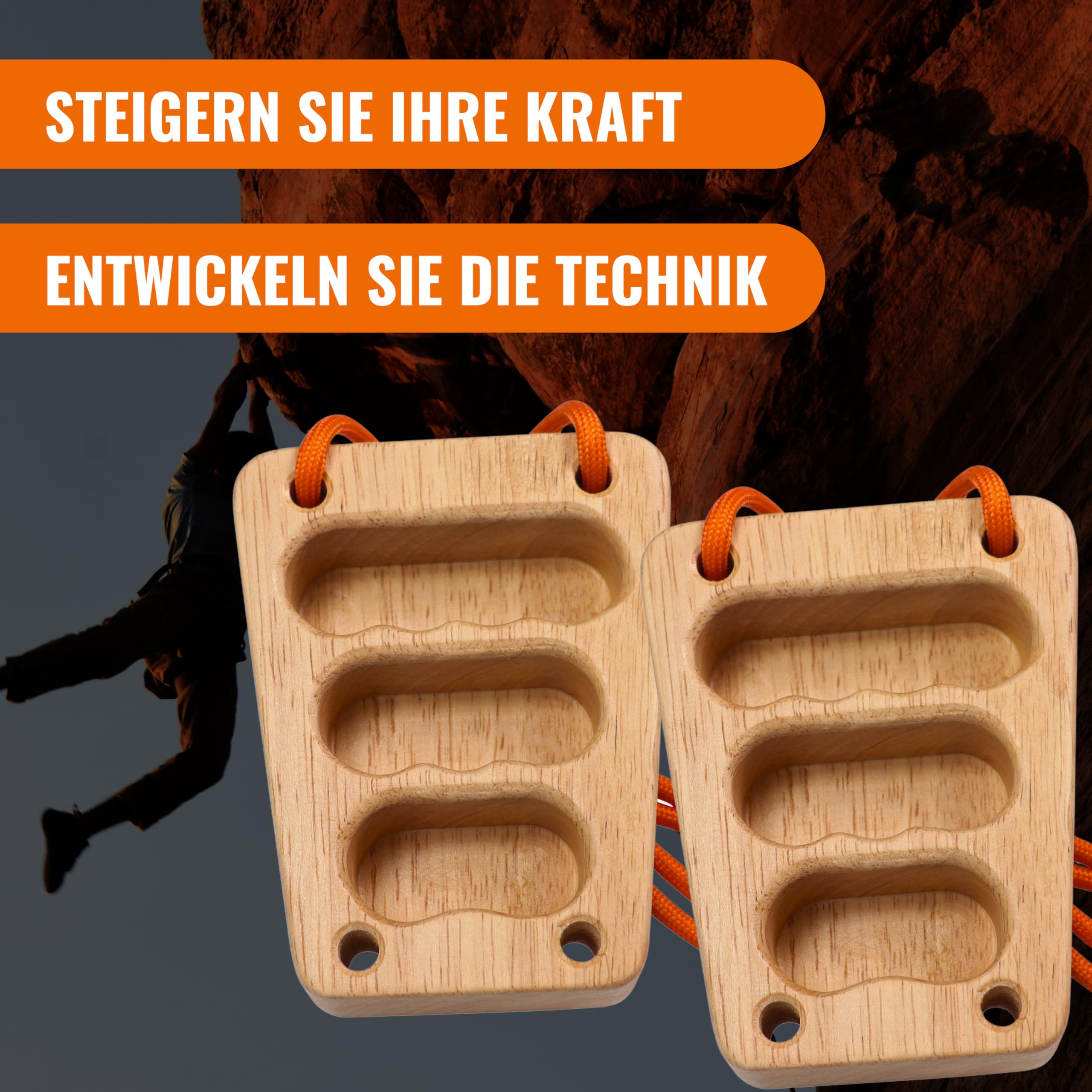 Tragbares Trainings-Fingerboard Klettern | Mehrzweck-Kletterboard aus Holz | Erhöhen Sie Ihre Kraft und verbessern Sie Ihre Klettertechnik | Klettergriffbrett | Klettergriffe