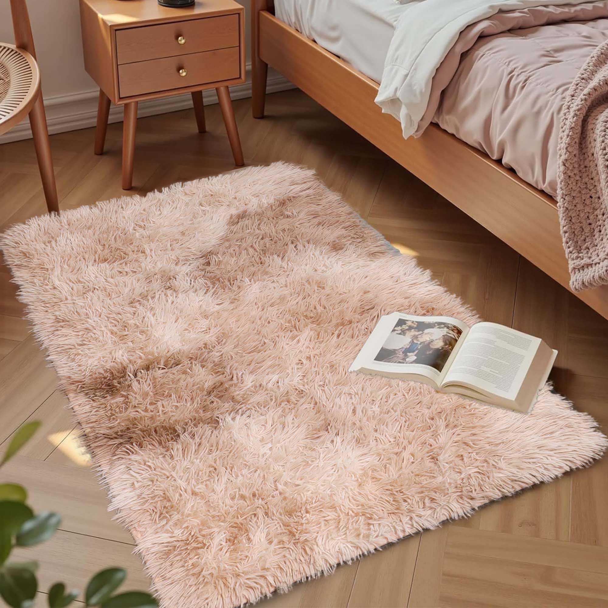 Oxford Homeware Rugs Living Room 60x110 cm, Tie-Dye Beige Area Rugs for Bedroom Anti Slip - Image 3