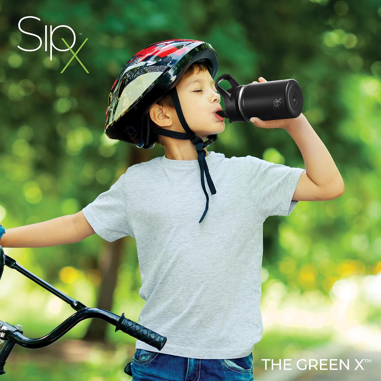 SIPX™ Kids 12 oz Insulated Water Bottle with Straw Lid – Leakproof Stainless Steel, BPA-Free, Easy to Carry – Perfect for School, Camp, Sports & Travel – Black - Image 2