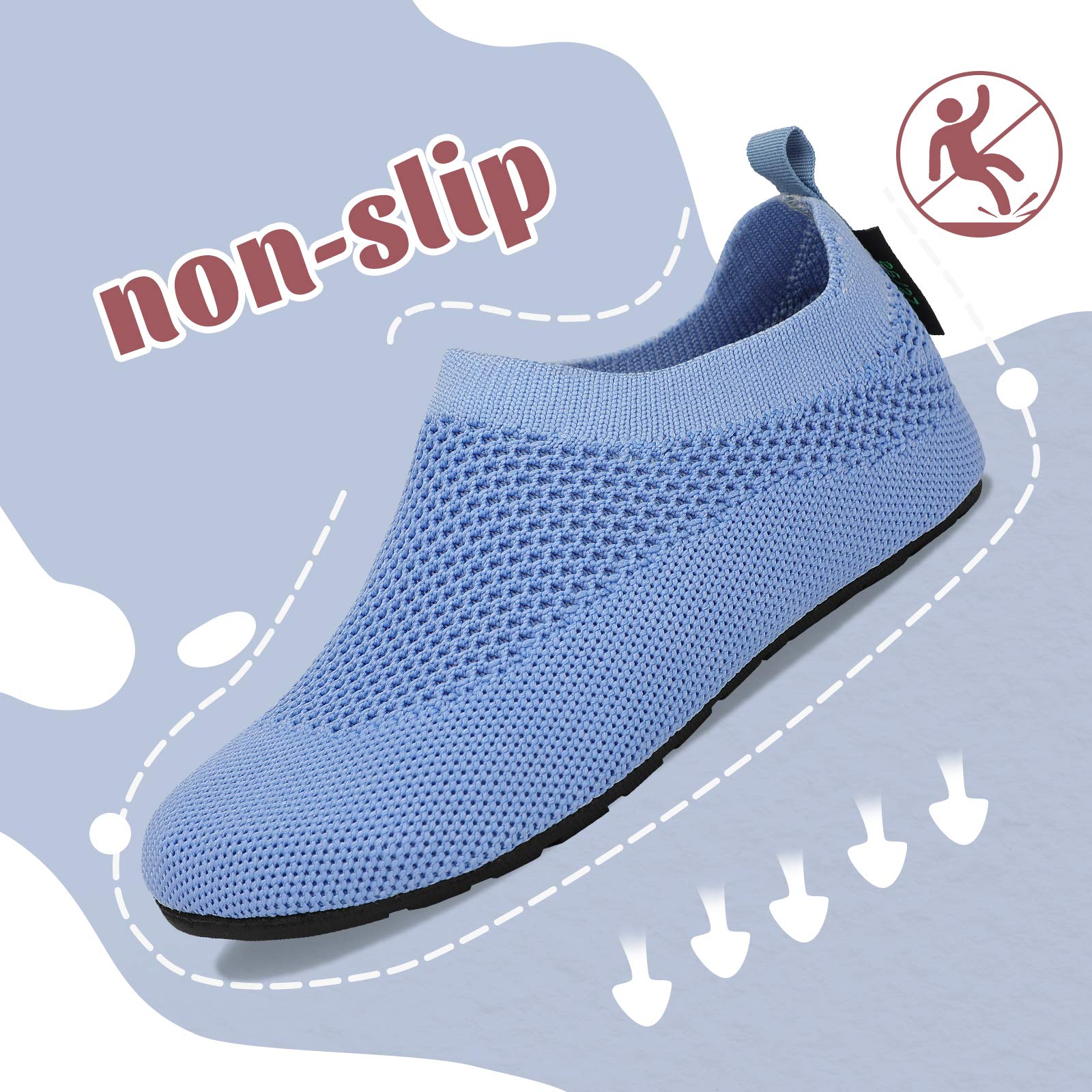 SAGUARO Zapatillas de Estar por Casa para Niños Ligeras Zapatos de Punto Gr.20-37