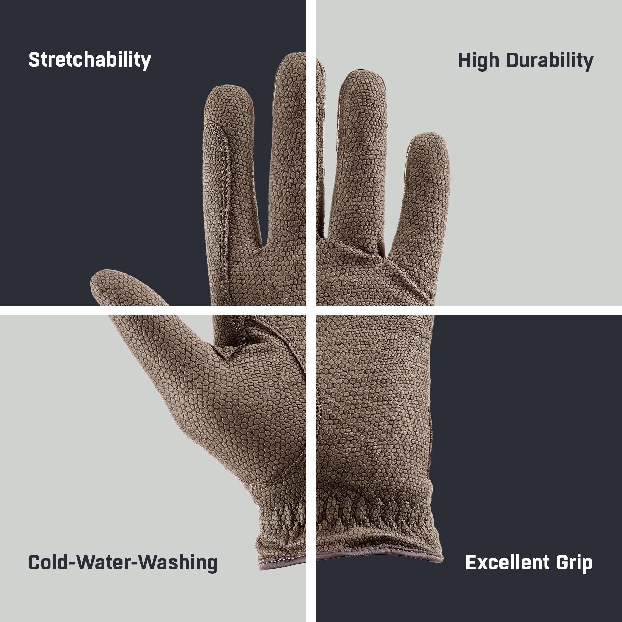uvex sportstyle winter - rozciągliwe rękawiczki jeździeckie unisex - znakomity chwyt i trwałość - izolacja Thinsulate - brown - 5