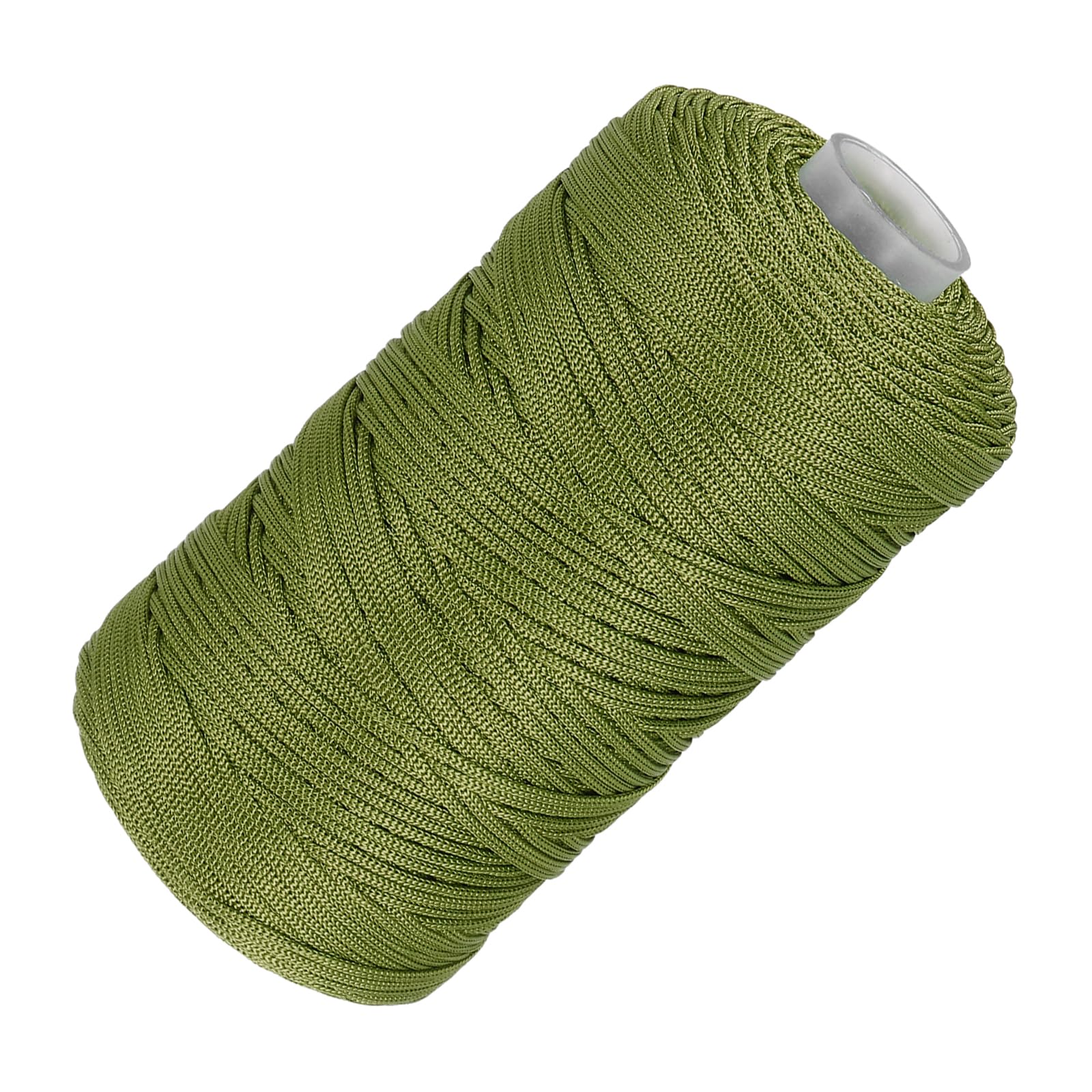 sourcing map Nylon String Cord 1.5mm x 218 Yards Macrame Rope Braided Thread Twine String Smooth Beading Cord for Jewelry Making Supplies, DIY Craft, Army Green