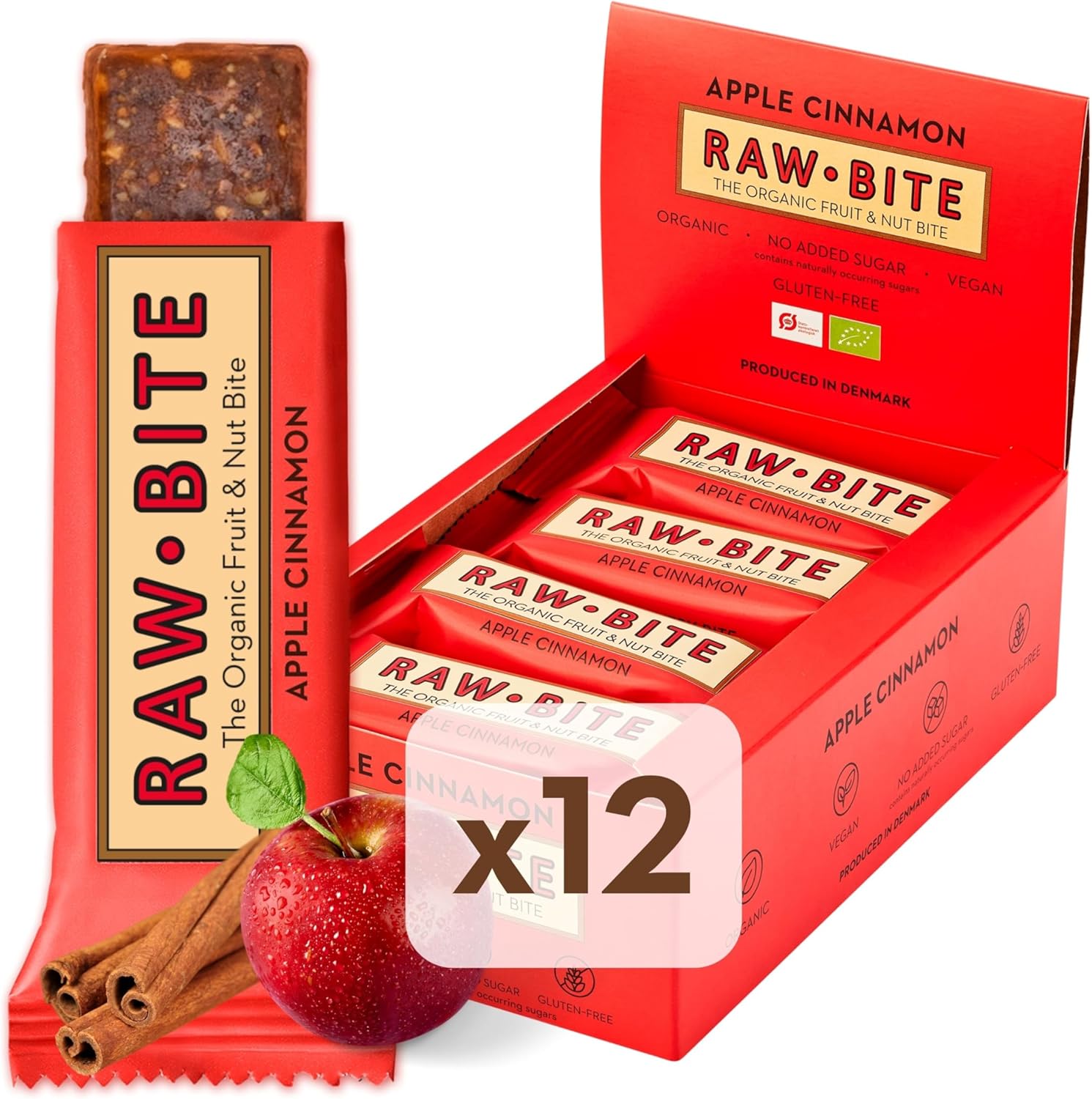 Raw Bite Organic Apple Cinnamon Bar &...
