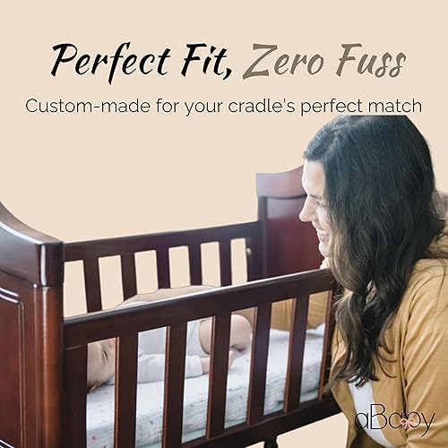 Miniatura 2 de aBaby - Colchones para cuna de bebé, colchón cuadrado blanco con funda de vinilo impermeable, colchón de cuna duradero y transpirable (18 x 34