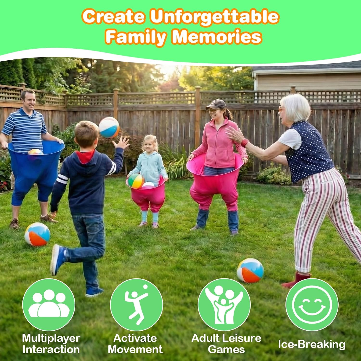 Granny Pants Yard Game for Kids and Adults- Giant OutdoorTossing Carnival Game for Family Parties and Company Team Building Hilarious Party Game for Backyard, Reunion Fun