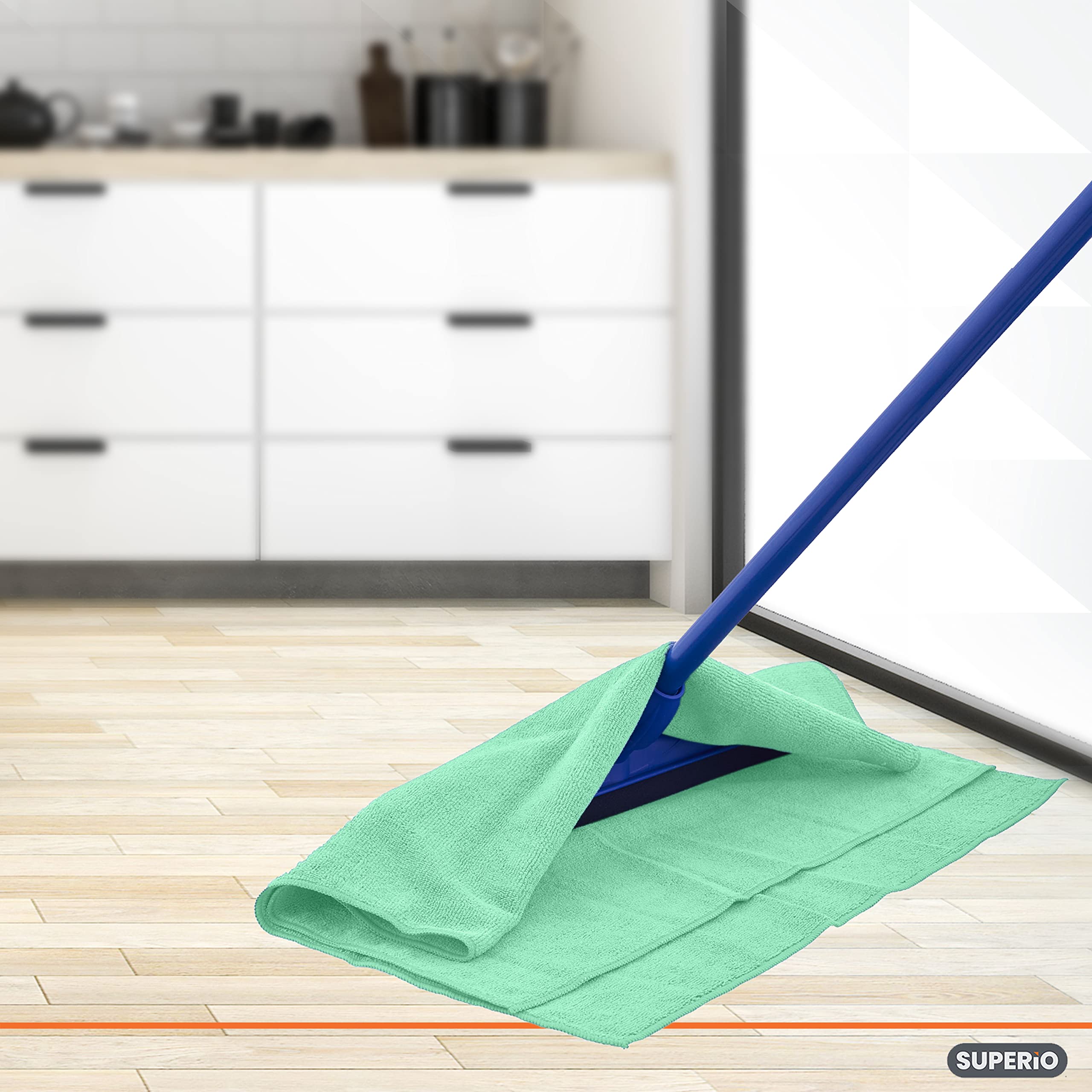 Superio Toalla de Microfibra para Fregar, Extra Grande, Tela milagrosa sin Rayas, 20 x 30 Pulgadas, para casa, Cocina, baño, Coche, Multicolor, Paquete de 5