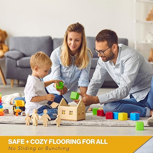 Miniatura 6 de Hold-a-Rug - Almohadilla antideslizante para alfombra, agarre de goma reversible, almohadillas antideslizantes para madera dura, vinilo, azulejos,