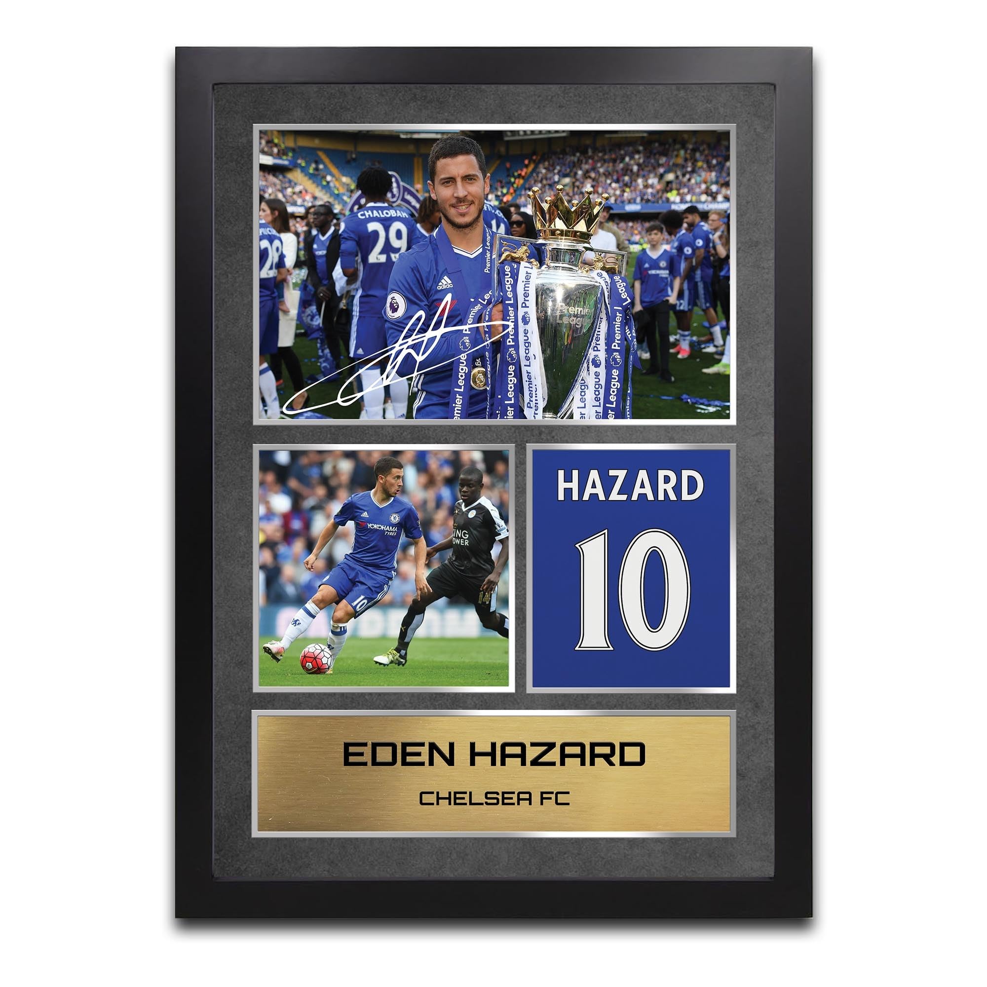 Eden Hazard Chelsea Football Printed Autograph Memorabilia Framed Gift A3 Framed