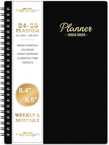 Agenda académica 2024-2025  Agenda semanal y mensual 2024-2025, julio 2024  junio 2025, planificador calendario, 6.4 x 8.5 pulgadas con cubierta disponible en Yaxa Peru