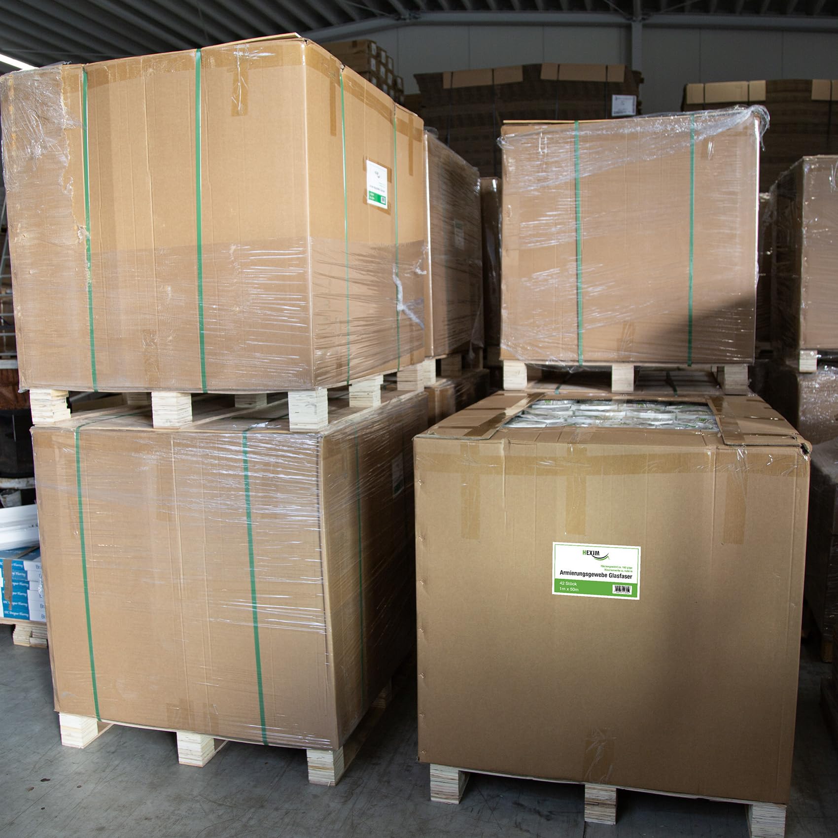 HEXIM Trockenbau, 50m Armierungsgewebe 160g/m², selbstklebendes Gewebeband 50mm, Fugendeckstreifen 50mm - Renovieruen & Sanieren mit Gewebebändern (50 m² Armierungsgewebe 100cm x 50m - Rolle)