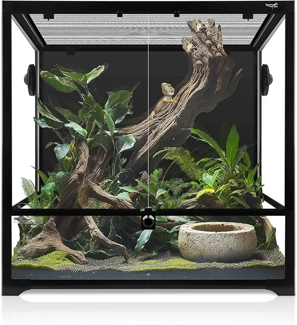 45 Gallon Tall Glass Terrarium 24x18x24 - Front Opening Reptile Tank