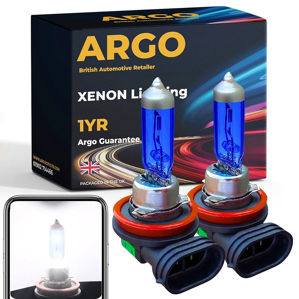 Argo H7 Headlight Bulb 100w Xenon White 6500k 12v H7 477 Car Headlight