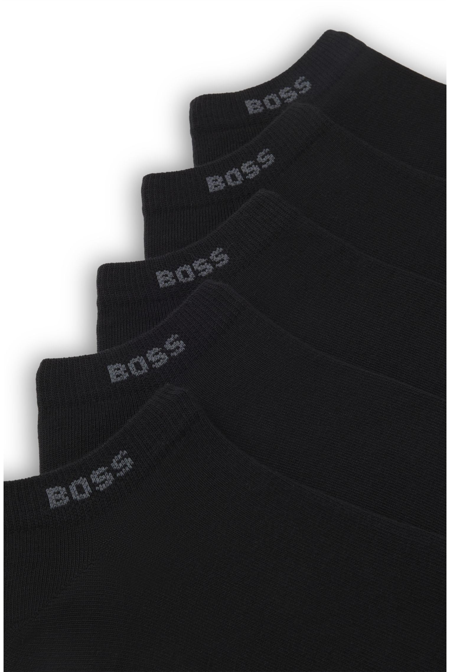 BOSS 5P AS Uni CC męskie skarpety do sneakersów z mieszanki bawełny z logo, czarny (Black1), 39-42