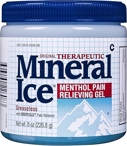 Mineral Ice Cool Aliviador de dolor sin grasa 8 onzas paquete de 3