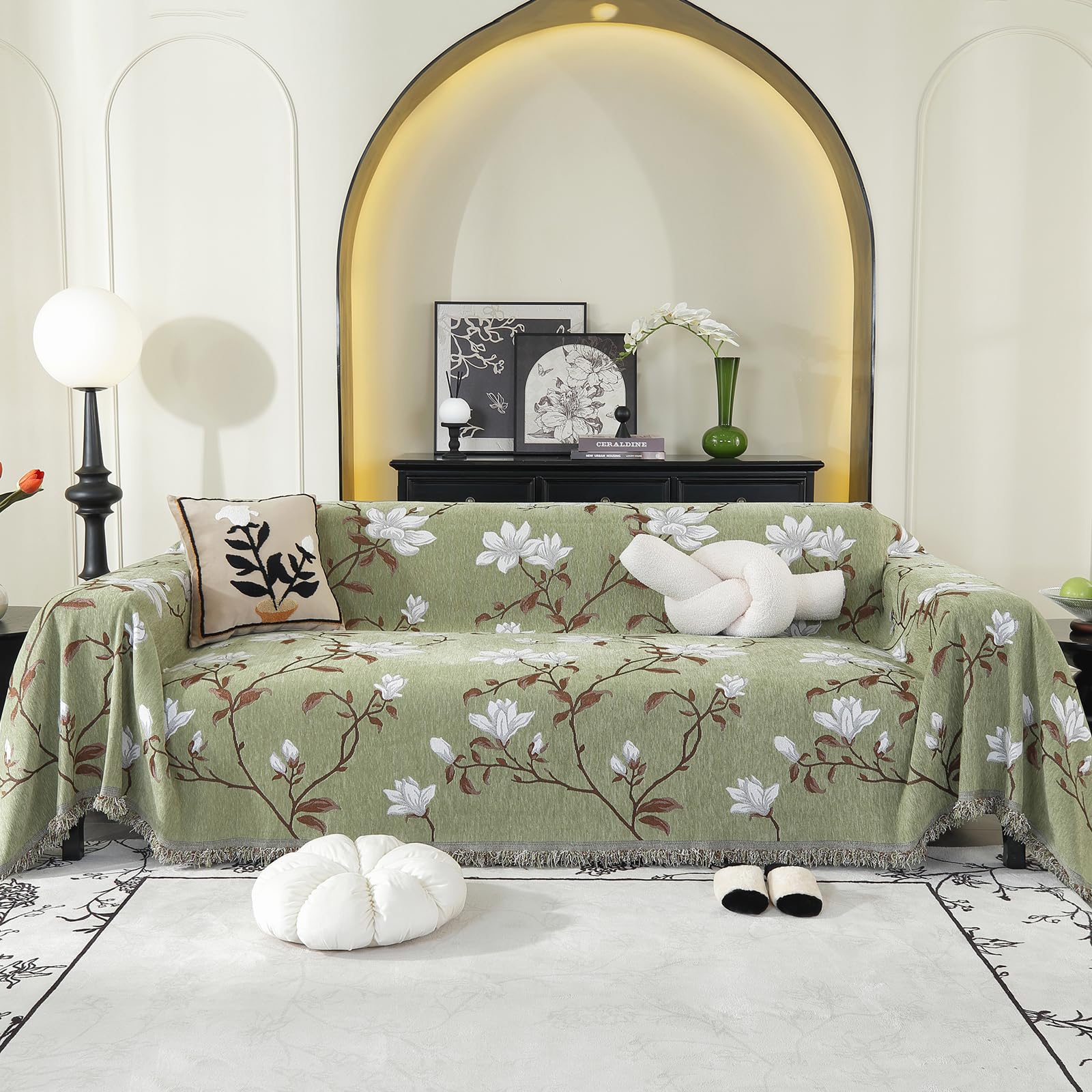 MIFXIN Chenille Reversible Sofa Slipcover for Corner Sofa, AB Double-Sided 3 Seater Sofa Cover, L-Shaped Sofa Cover