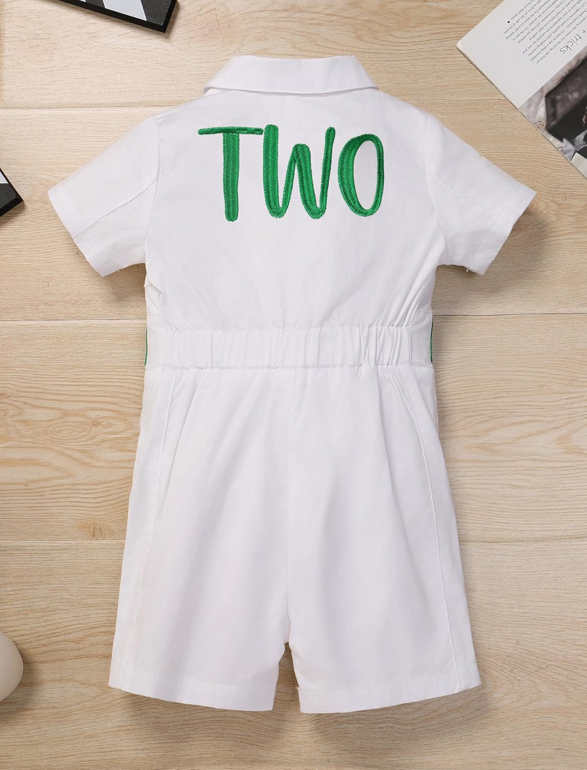 IMEKIS Baby Boys Golf 1st 2nd Birthday Outfit One Piece Jumpsuit Short Sleeve Cake Smash Photo Shoot - Image 3