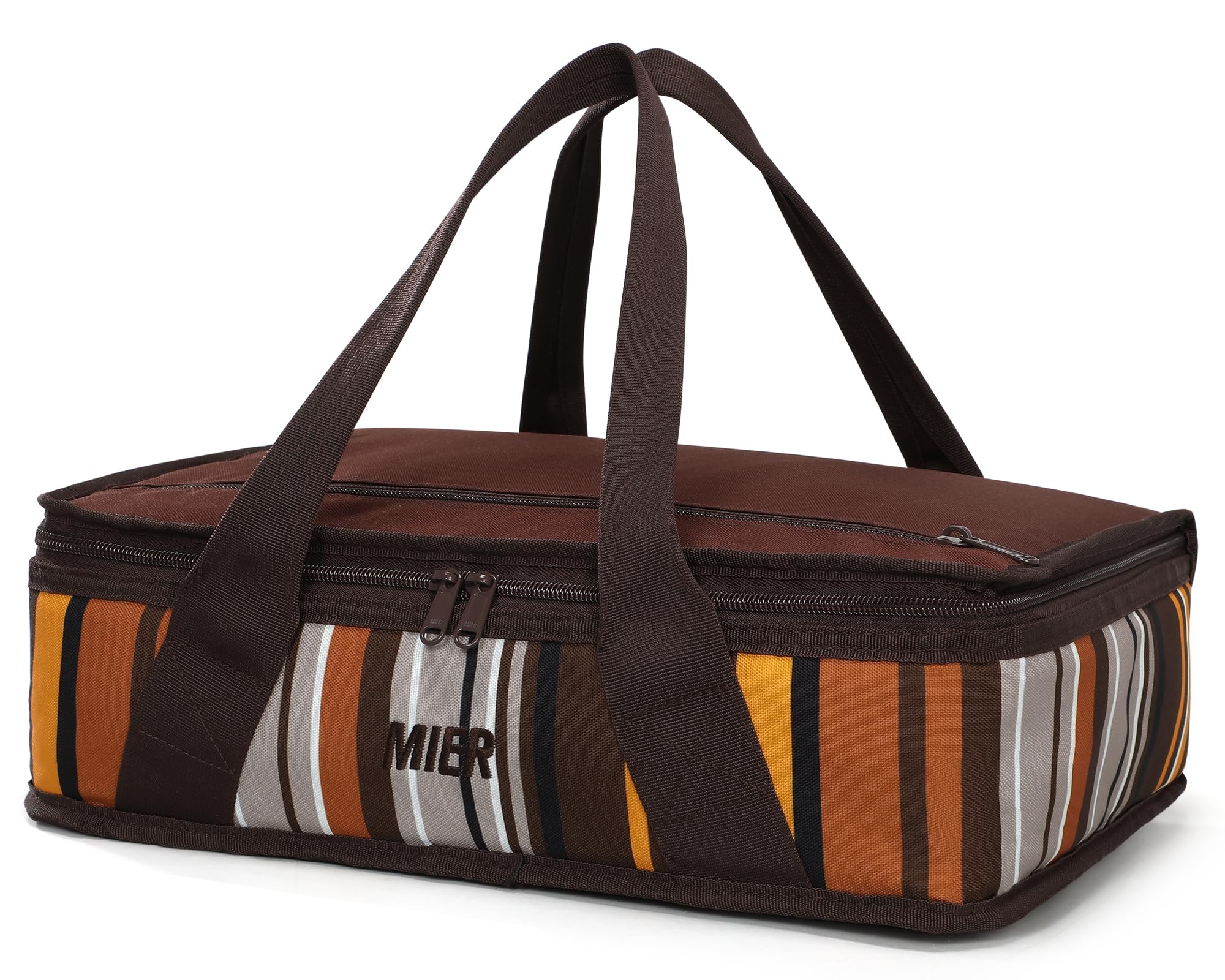 MIER Insulated Casserole Carrier for Hot or Cold Food Thermal Food Carrier Bag for Lasagna Potluck Parties Picnic Cookouts, Fits 9"x13" Baking Dish/