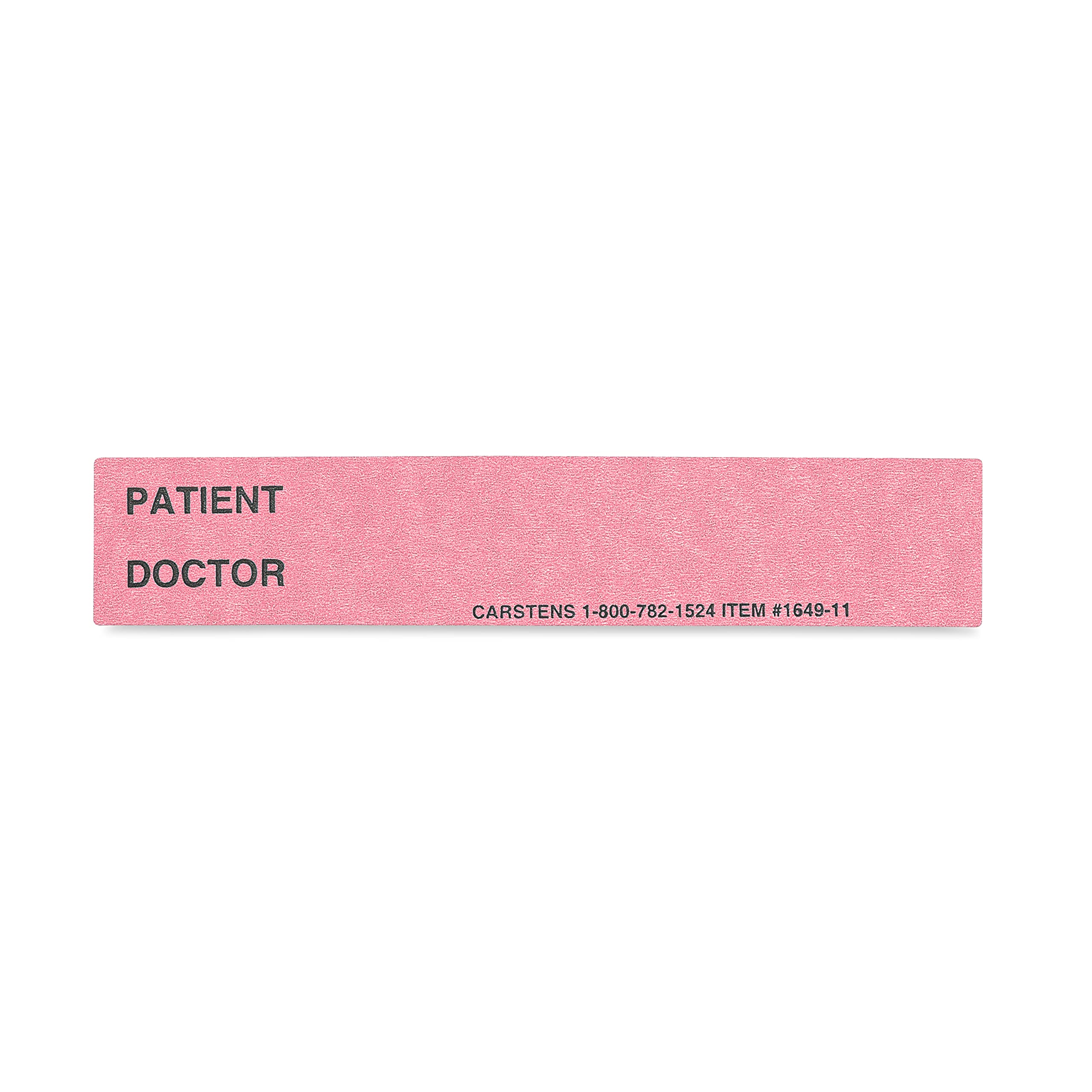 Carstens - Pink Patient/Doctor Preprinted ID Cards for 1.5 – 4” Ring Binder Spines - Pack of 100 (1649-04) - Ideal Medical Record Labels for 3 Ring Binders