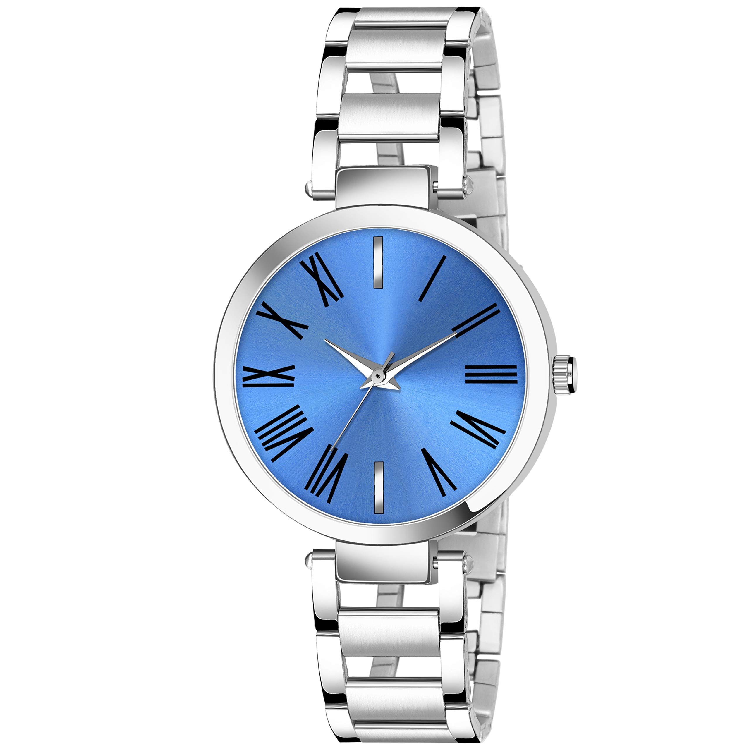 Shivark Womens Watch/Multi Function/Work Wear/Silver Metal/Mineral Crystal, Quartz, Analog, Wrist Watch (Blue) (B08SLB2BTQ) Amazon Price History, Amazon Price Tracker