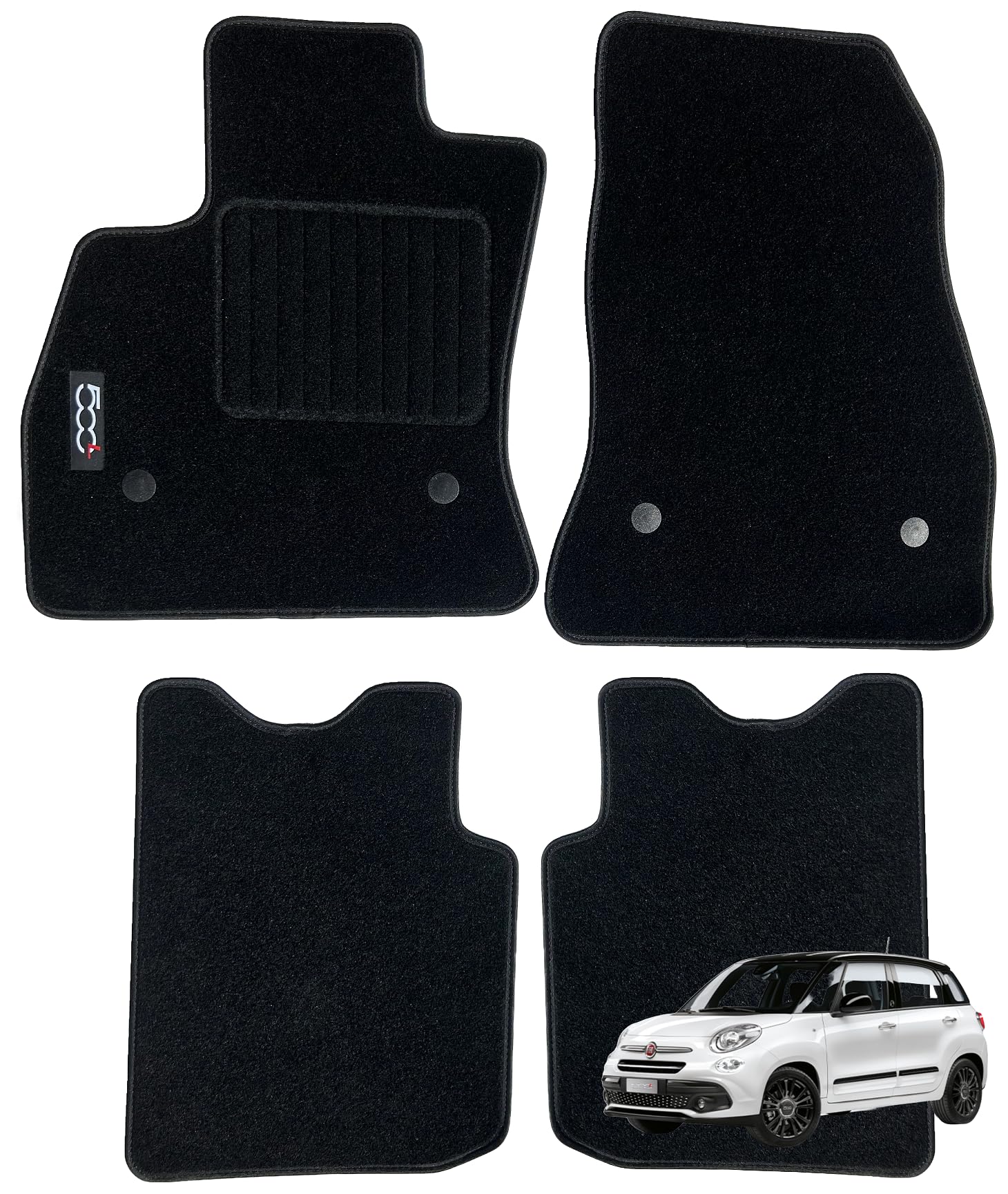 Tappetini In Moquette Nera Con Logo Originali Fiat Punto - Linea Originale - Foto 10