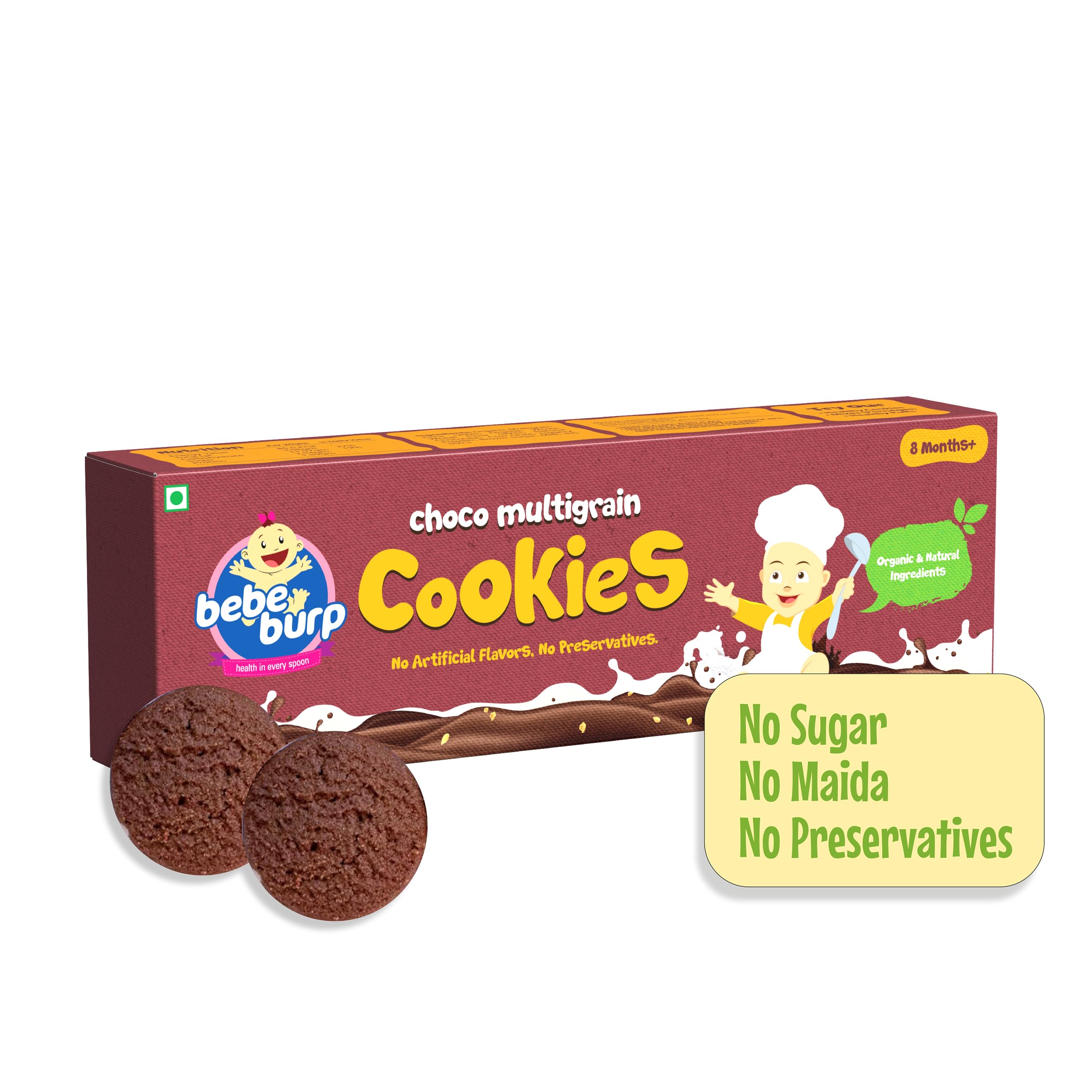 See full amazon price history chart for BEBE BURP - Choco Multigrain Chocolate Cookies - Organic Tasty & Healthy Cookies For Kids | No Artificial Preservatives & Flavours | Natural Sweetness Of Jaggery Biscuits | 150Gm BEBE BURP - Choco Multigrain Chocolate Cookies - Organic Tasty & Healthy Cookies For Kids | No Artificial Preservatives & Flavours | Natural Sweetness Of Jaggery Biscuits | 150Gm (B0BN16Z1Z5) Amazon Price History, Amazon Price Tracker