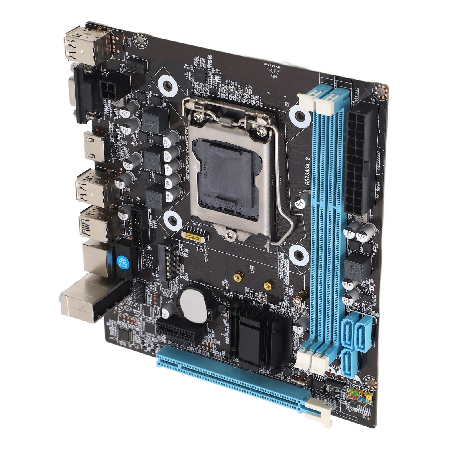 ASHATA Placa Base para Juegos H81, Placa Base para PC LGA 1150 Micro ATX, Doble Canal DDR3 M.2 NVMe NGFF PCIe Slot Support para Core I3 I5 I7 para E3 V3 para Celeron G Series