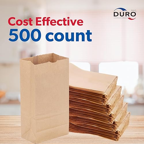 Miniatura 2 de DURO Dubl Life SOS 35# - Bolsas de almuerzo marrones tamaño 6.12 x 3.62 x 11.06 pulgadas, bolsas de almuerzo marrones Dubl Life SOS 35# grandes para