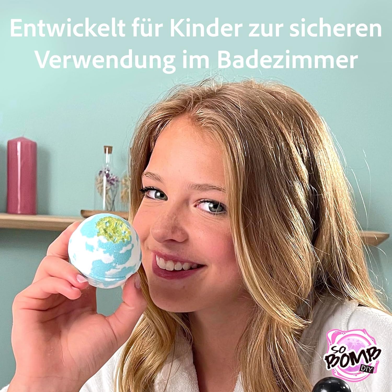 Canal Toys - So Bomb DIY - Zestaw 6 aromatycznych bombek do kąpieli - Gotowe w ciągu 1 godziny - Szybkoschnące - Perfumy i sole - Relaksująca atmosfera - Lawenda - Kreatywny wypoczynek i ręczna