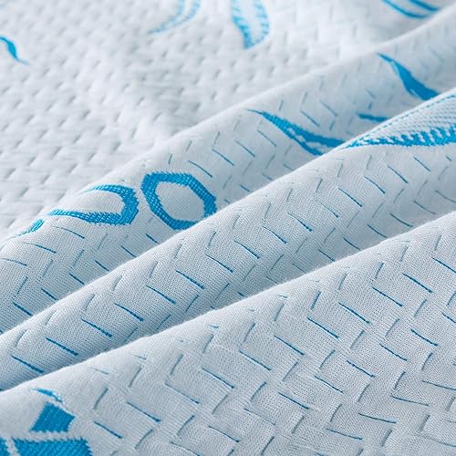 Miniatura 3 de Protector de colchón impermeable de bambú con cremallera, hipoalergénico de alta calidad, con tela de enfriamiento, bolsillo profundo, elástico