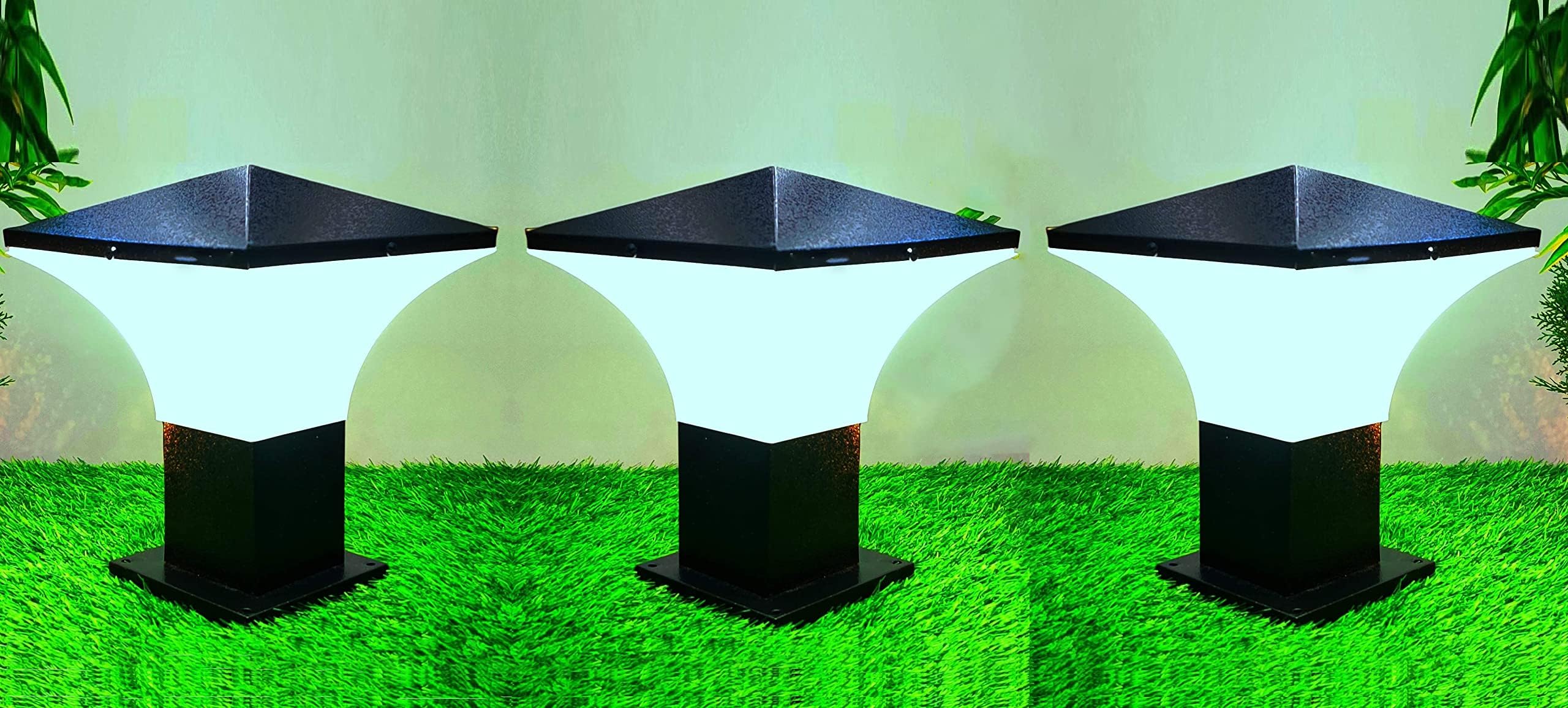 Avior Classic Design Water Proof Outdoor Gate Light, Garden Light, Pole/Pillar Lamp (Pack of 3)