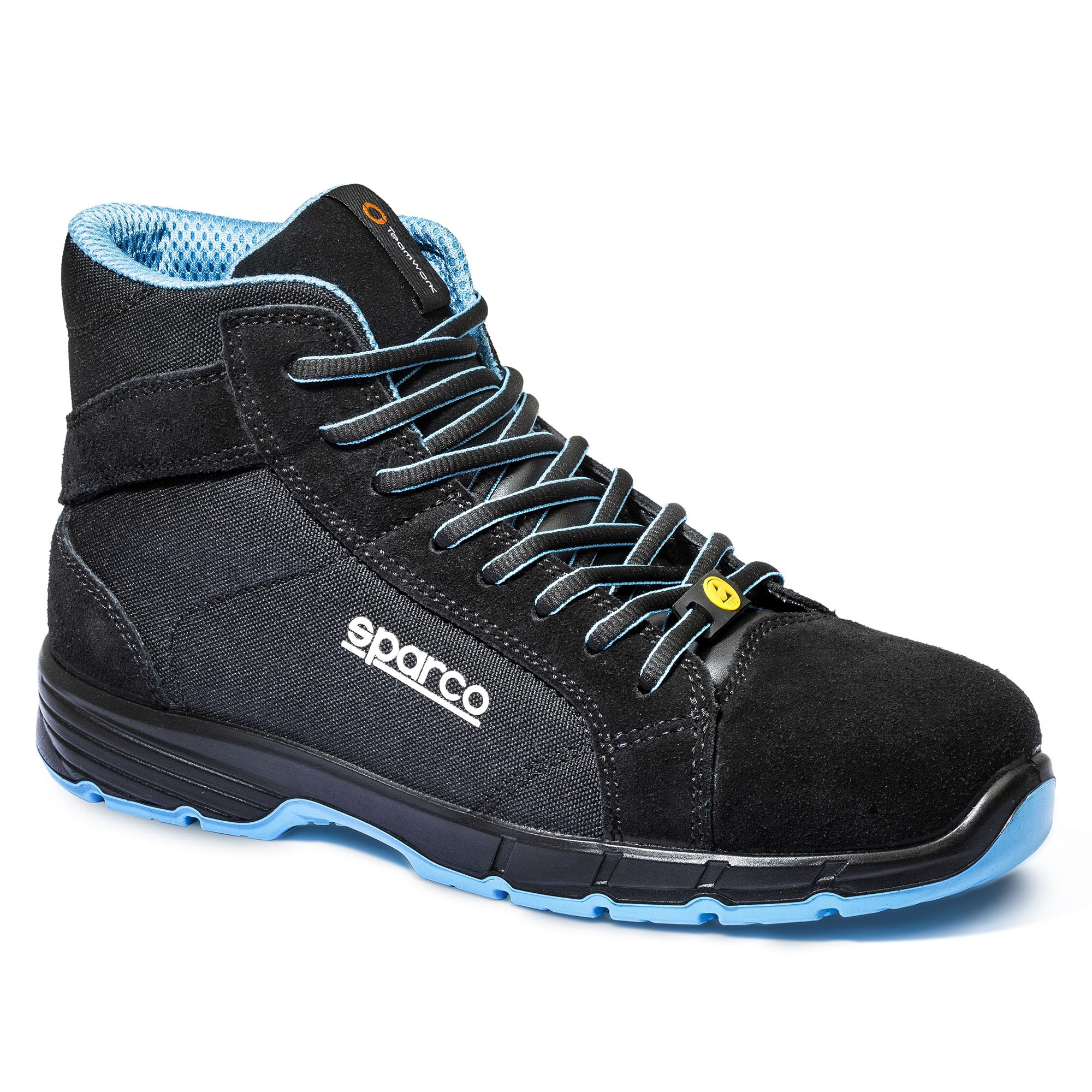 Sparco Horizon Unisex Adult Safety Shoes, Black Sky Blue, 9 UK